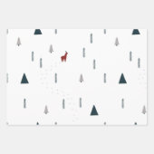 スチモダンエレガントカンジナビアのファミリーブルーレッドベージュ ラッピングペーパーシート (正面3)