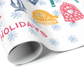 スチモダンカンジナビアのクリスマスフォークアートペーパーカット ラッピングペーパー (ロールコーナー)