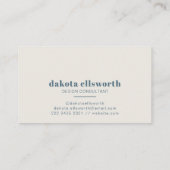 スチモダンカンジナビアの煙青ミニマル 名刺 (裏面)