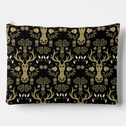 スチモダンカンジナビアフォークアートディアー アクセサリーポーチ (正面)