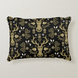 スチモダンカンジナビアフォークアートディアー アクセントクッション