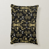 スチモダンカンジナビアフォークアートディアー アクセントクッション (裏面(縦))