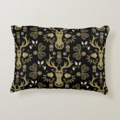 スチモダンカンジナビアフォークアートディアー アクセントクッション (裏面)