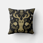 スチモダンカンジナビアフォークアートディアー クッション (裏面)