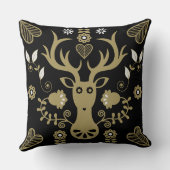 スチモダンカンジナビアフォークアートディアー クッション (裏面)