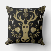 スチモダンカンジナビアフォークアートディアー クッション (正面)