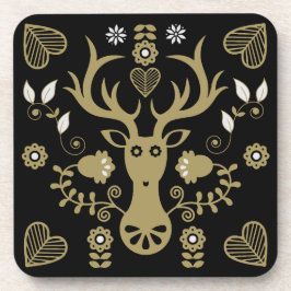 スチモダンカンジナビアフォークアートディアー コースター