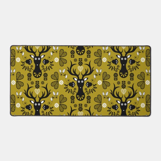 スチモダンカンジナビアフォークアートディアー デスクマット (正面)