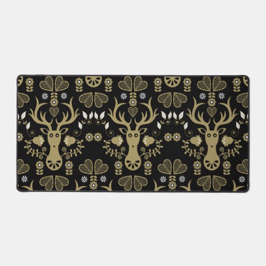 スチモダンカンジナビアフォークアートディアー デスクマット (正面)