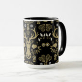 スチモダンカンジナビアフォークアートディアー マグカップ (正面右)