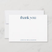 スチモダンカンジナビアブルーフローラブライダルシャワー  サンキューカード (正面)