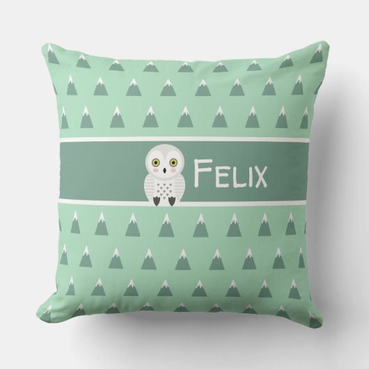 スチモダンカンジナビア山地とフクロウ クッション (正面)