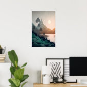 スチモダンカンジナビア山地 ポスター (ホームオフィス)