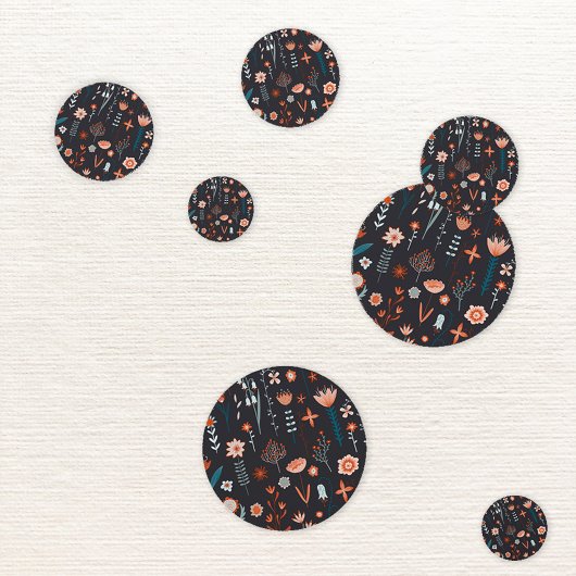 スチモダンカンジナビア黒フローラ コンフェッティ