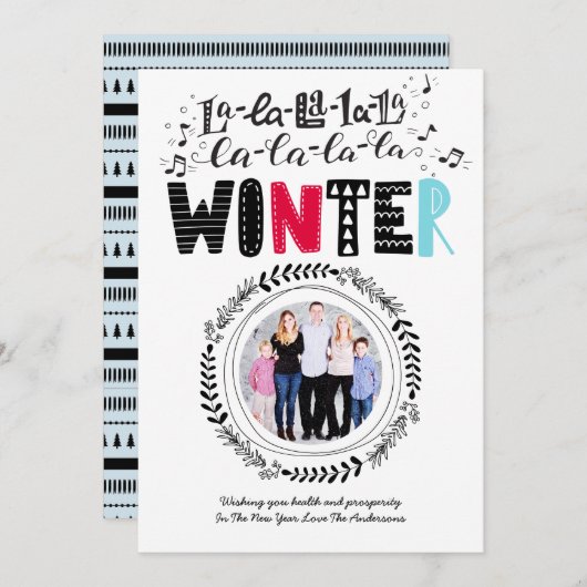 スチモダンカンジナビア・ドードル写真フォークアートおもしろい 招待状 (正面/裏面)