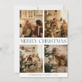 スチモダンスタイリッシュンジナビア緑のシンプルクリスマス シーズンカード (正面)