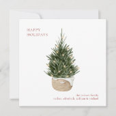 スチモダンンチクリスマスファミリーフォトホリデーカード シーズンカード (正面)