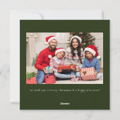 スチモダンンチクリスマスファミリーフォトホリデーカード シーズンカード (裏面)