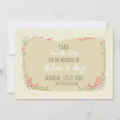 スチモダンンチフローラ結婚リース セーブザデート (正面)