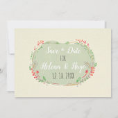 スチモダンンチフローラ結婚リース セーブザデート (裏面)