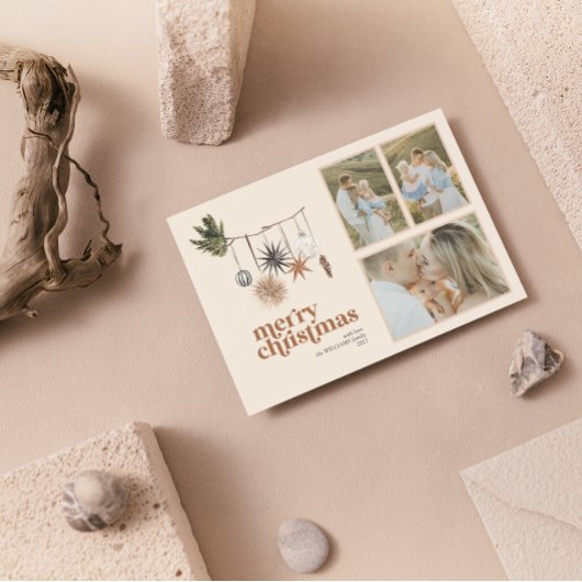 スチモダンンチボホニュートラルファミリー3フォトホメリーー シーズンカード