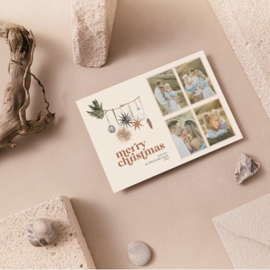 スチモダンンチボホニュートラルファミリー4枚メリー写真 シーズンカード