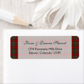 スチュアート王室のタータンチェック差出人住所ラベル ラベル (インサイチュ)