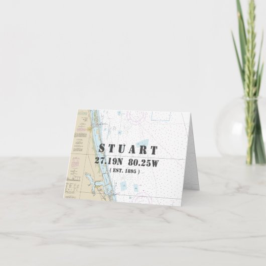 スチュアート航海のフロリダのナビゲーション図ボーター カード (正面)