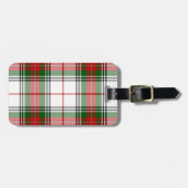 スチュアート/スチュワートタータンチェックホワイトレッドグリーンプレイド ラゲッジタグ (正面横)
