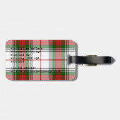 スチュアート/スチュワートタータンチェックホワイトレッドグリーンプレイド ラゲッジタグ (裏面横)