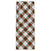 スチュアート/スチュワートタータンチェックホワイトレッドグリーンプレイド ワインギフトバッグ (裏面)