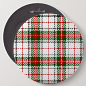 スチュアート/スチュワートタータンチェックホワイトレッドグリーンプレイド 缶バッジ (正面&裏面)