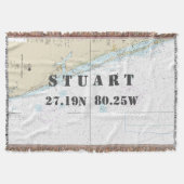 スチュアートFL故郷の緯度航海の経度 スローブランケット (正面)