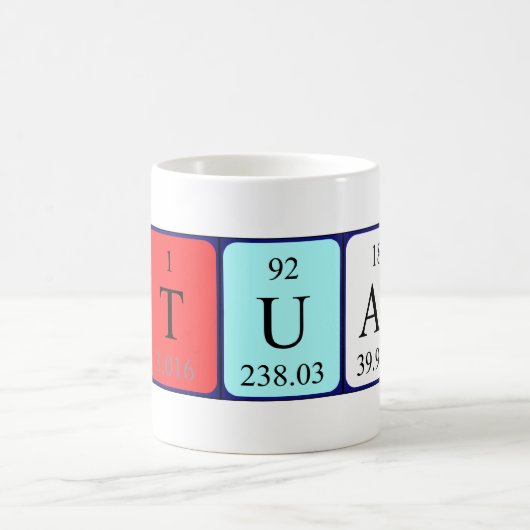 スチュワートの周期表の名前のマグ コーヒーマグカップ (中央)