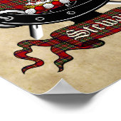 スチュワートクランバッジ&タータンチェック8.5x11ポスター ポスター (角)