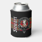 スチュワートクランバッジ&タータンチェック 缶クーラー (缶裏面)