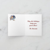 スチュワートクレスト&タータンチェック(ロビン付パーソナライズされたクリスマス) カード (内部)