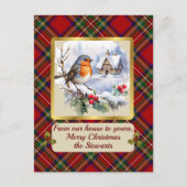 スチュワートクレスト&タータンチェック(ロビン付) シーズンポストカード (正面)