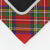 スチュワートスコッチドッグタータンチェックパーソナライズされた犬 フリースブランケット (角)