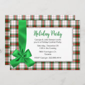 スチュワートタータンチェックカスタムプレイドパーティー 招待状 (正面/裏面)