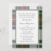 スチュワートドレスタータンチェックプレイド結婚式招待状 招待状 (正面)