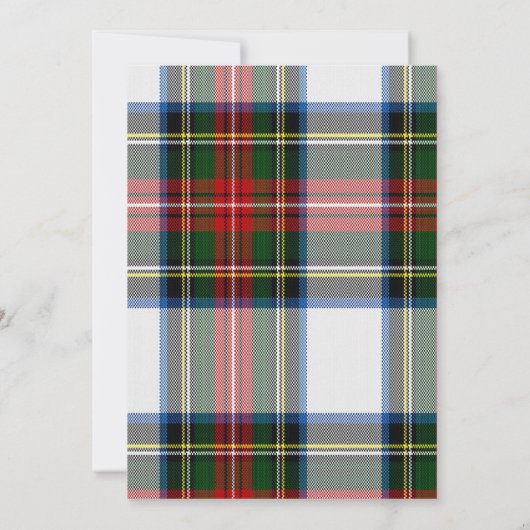 スチュワートドレスタータンチェックプレイド結婚式招待状 招待状 (裏面)