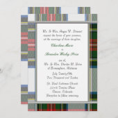 スチュワートドレスタータンチェックプレイド結婚式招待状 招待状 (正面/裏面)