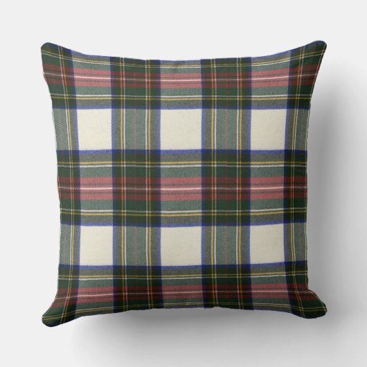スチュワートドレスモダンオリジナルタータンチェックスクエア クッション (裏面)