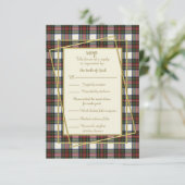 スチュワートドレモダンスタータンチェック応答カード 出欠カード (スタンド正面)