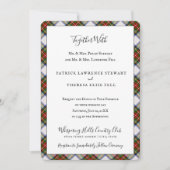 スチュワートド王室のレスクランタータンチェックスコティッシュプレイド 招待状 (正面)