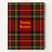 スチュワートパーソナライズされた王室のレシピ ノートブック (裏面)