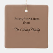 スチュワートブラックモダンオリジナルスコットランドタータンチェック セラミックオーナメント (裏面)