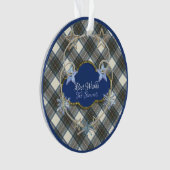 スチュワートブルードレスオリジナルスコットランドタータンチェック オーナメント (正面)
