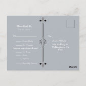 スチュワートブルー結婚タータンチェック反応 ポストカード (裏面)